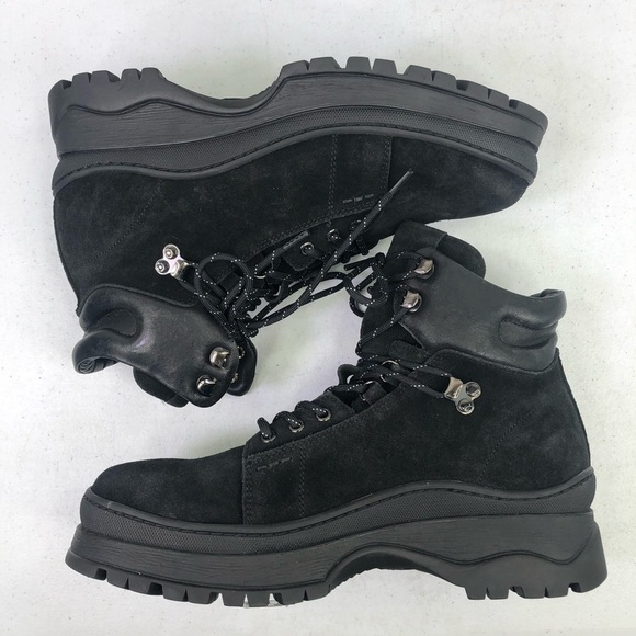 ALL Saints Donte Black Suede Leather Lace Up Boots main image 8